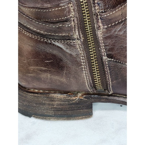 Bed Stu Tall Boot Size 8 Women's Knee High Brown Distressed Leather Bench Made - Picture 11 of 11
